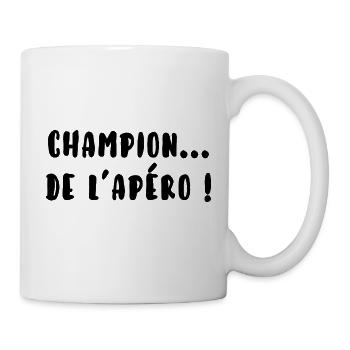 Champion de l’apéro - Mug blanc - blanc - Droite