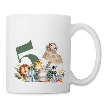 5th Birthday Personalized Safari - Mug - white - Right