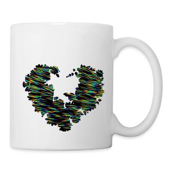 flower heart, colorful, colors, graffiti, rainbow - Mug - white - Right