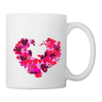 Flower Heart, Colorful, Colors, Hearts, Heart - Mug - white - Right