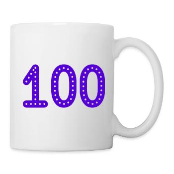 100. 100 JAHRE. 100-JÄHRIGES JUBILÄUM. 100. GEBURTSTAG - Tasse - Weiß - Rechts