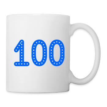 100. 100 JAHRE. 100-JÄHRIGES JUBILÄUM. 100. GEBURTSTAG - Tasse - Weiß - Rechts