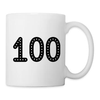 100. 100 YEARS. 100th ANNIVERSARY. 100 BIRTHDAY - Mug - white - Right