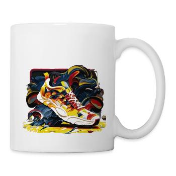Rauchender Laufschuh - Tasse - Weiß - Rechts