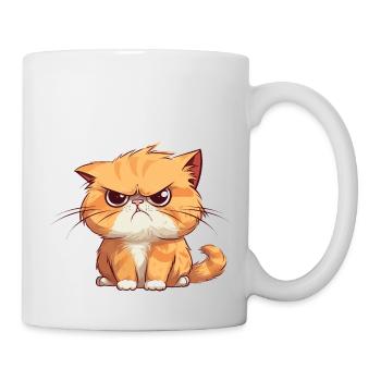 Grumpy but cute orange cat - Mug - white - Right