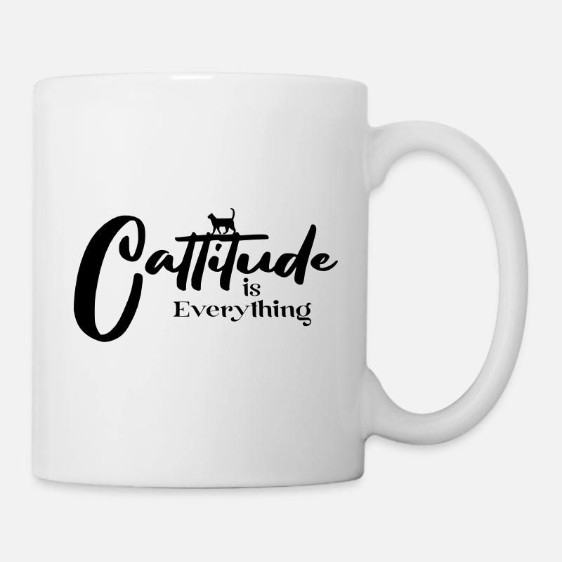 Cattitude is Everything - Tasse - Weiß