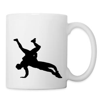 Conception de silhouette de lutte - Mug blanc - blanc - Droite