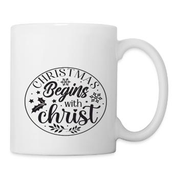 Christmas begins with christ - Tasse - Weiß - Rechts