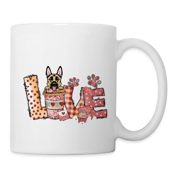 Belgian Malinois Dog Coffee Lover Dog Mom Valentin - Mug - white - Right