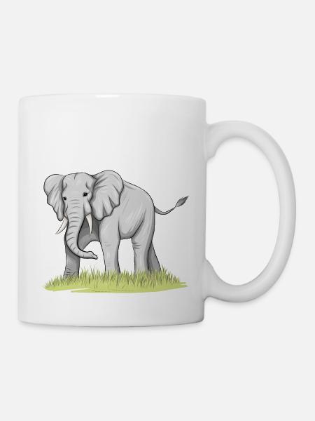 Elefant - Tasse - Weiß