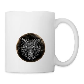 Abstract Dragon Head in Aesthetics Abstract Dragon - Mug - white - Right