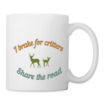 I brake for critters - Mug - white - Right