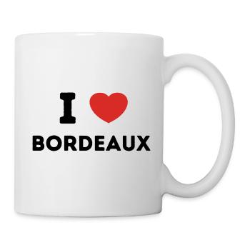 I Love with Heart Bordeaux - Mug - white - Right