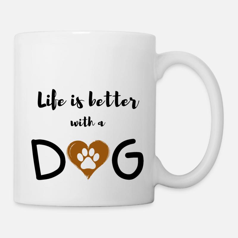 Ich liebe Hunde - Tasse - Weiß