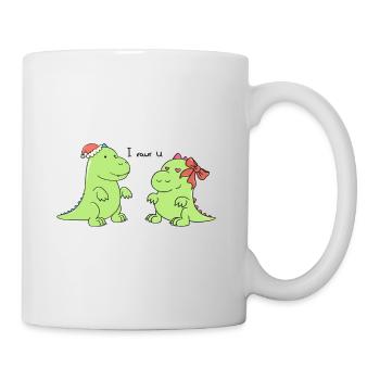 Petits dinosaures - I rawr u - Mug blanc - blanc - Droite