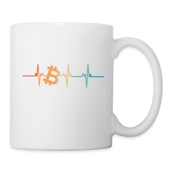 Battement de cœur bitcoin - Mug blanc - blanc - Droite