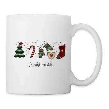 Weihnachtsmotiv - Weihnachten, Zuckerstange - Tasse - Weiß - Rechts