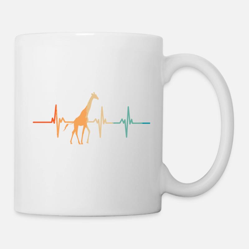 Giraffen-Herzschlag - Tasse - Weiß