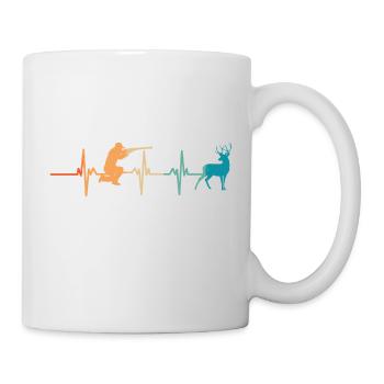 Battement de cœur chasseur - Mug blanc - blanc - Droite