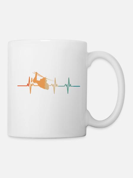 Helikopter-Herzschlag - Tasse - Weiß