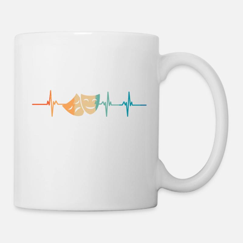 Heartbeat Theater Schauspieler - Tasse - Weiß