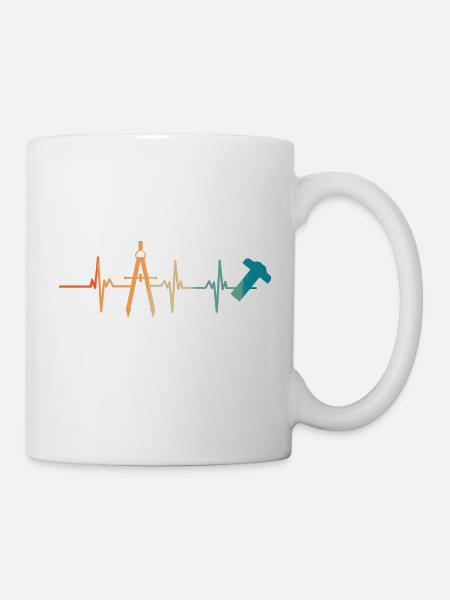 Battement de cœur Architecte - Mug blanc - blanc