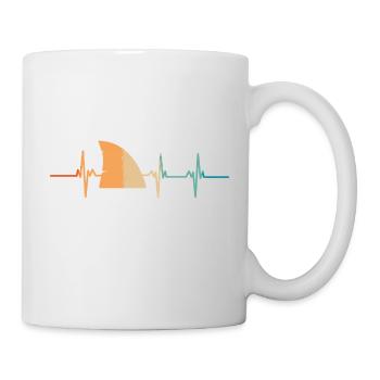 Shark heartbeat - Mug - white - Right
