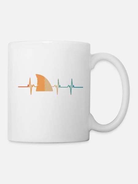 Battement de cœur requin - Mug blanc - blanc