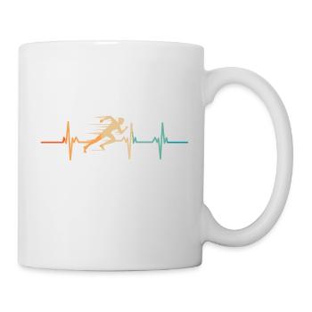 Battement de cœur course - Mug blanc - blanc - Droite