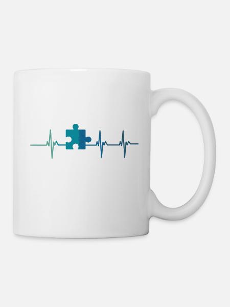 Battement de cœur puzzle autisme - Mugg - vit