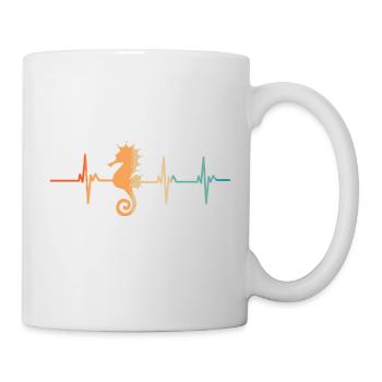 Herzschlag des Seepferdchens - Tasse - Weiß - Rechts