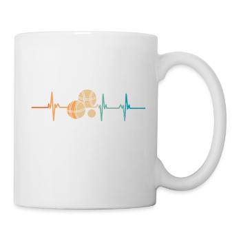Heartbeat Petanque - Tasse - Weiß - Rechts