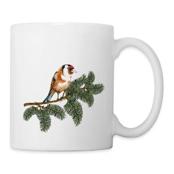 Oiseau coloré - Mug blanc - blanc - Droite