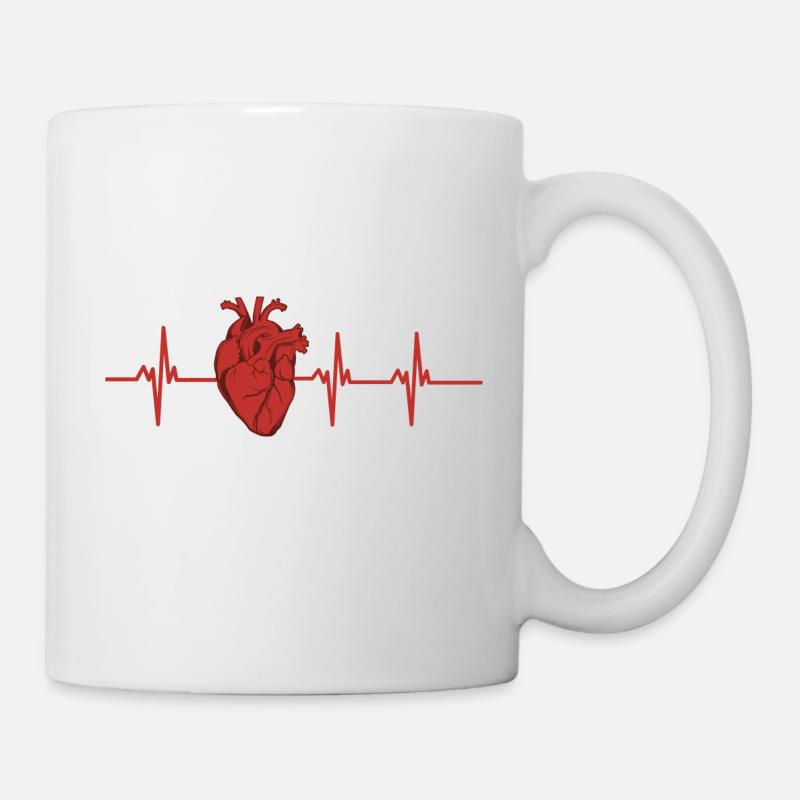 Battement de cœur - Mug blanc - blanc