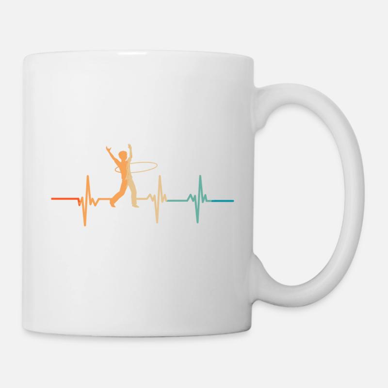 Battement de cœur danse du cerceau - Mug blanc - blanc