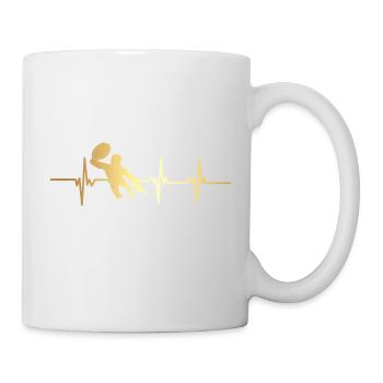 Battement de cœur Rugby - Mug blanc - blanc - Droite