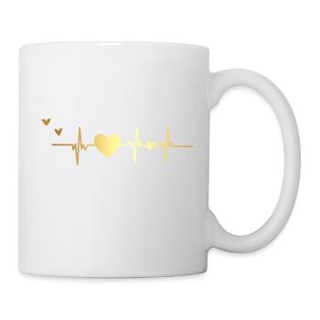 Battement de cœur amour - Mug blanc - blanc - Droite