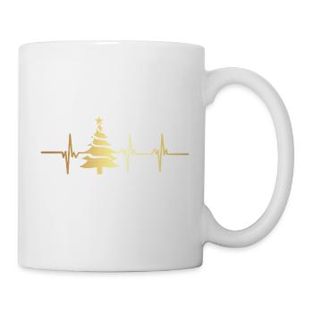 Herzschlag-Tanne - Tasse - Weiß - Rechts