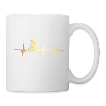 Heartbeat Fahrrad - Tasse - Weiß - Rechts