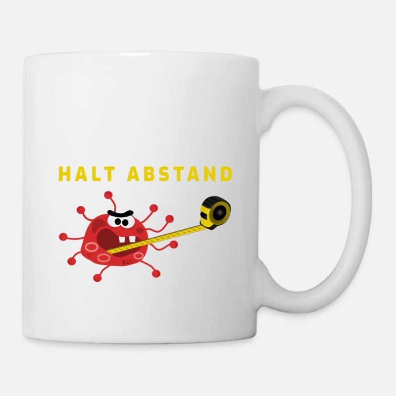 Halt Abstand - Tasse - Weiß