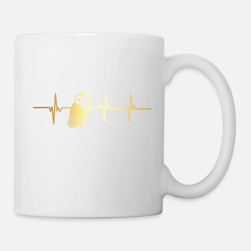 Herzschlag-Eule - Tasse - Weiß