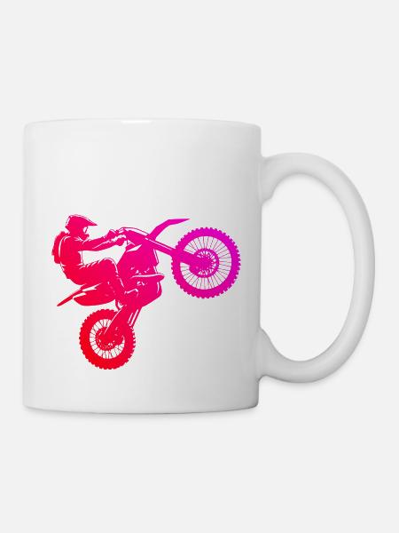 Dirtbike Freestyle Motocross Dirt Biker Herren - Tasse - Weiß