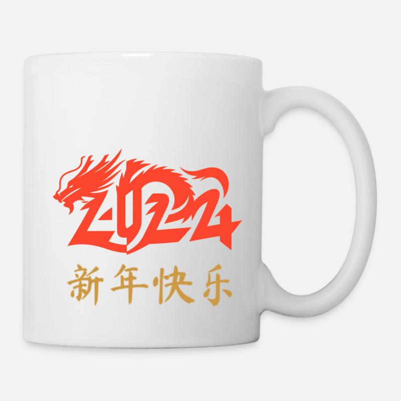 Année du Dragon 2024, Nouvel An chinois, Chine - Mug blanc - blanc