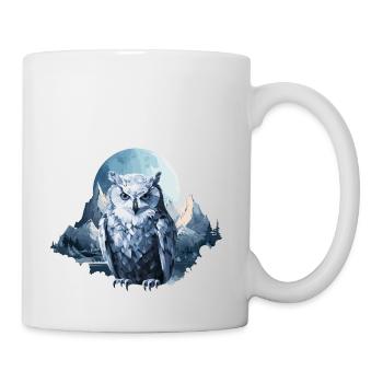 Schnee Eule - Tasse - Weiß - Rechts