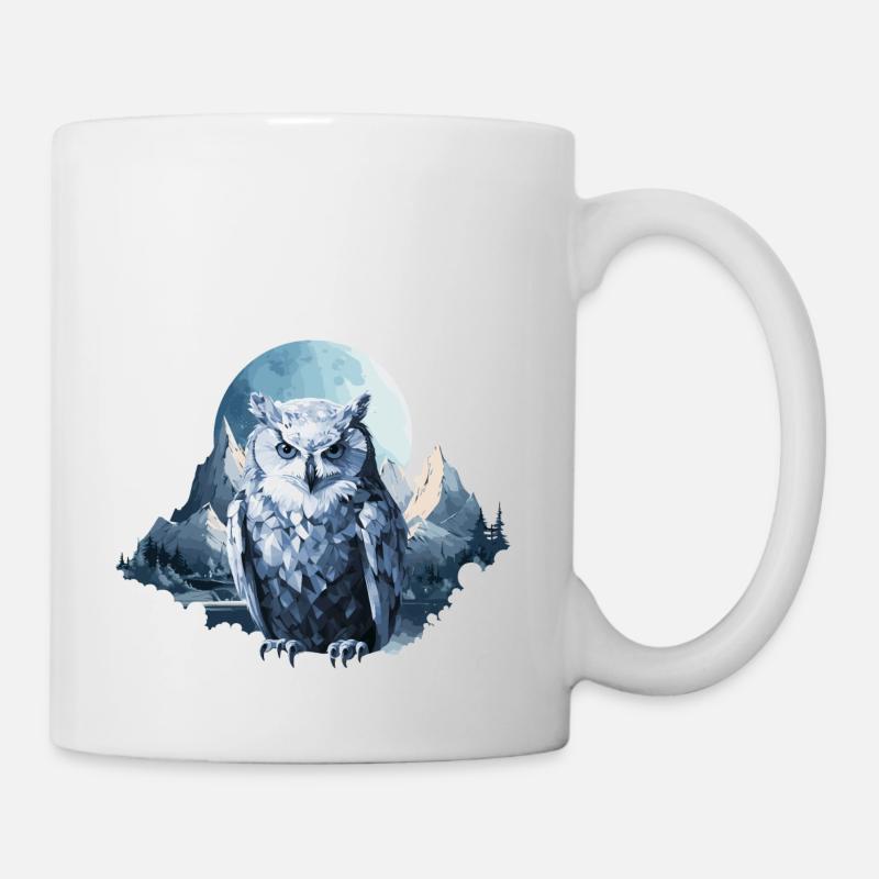 Schnee Eule - Tasse - Weiß