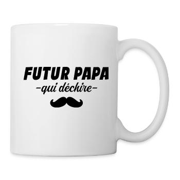 Futur Papa Qui Déchire - Cadeau Futur Papa - Mug blanc - blanc - Droite