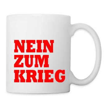 Nein zum krieg - Tasse - Weiß - Rechts