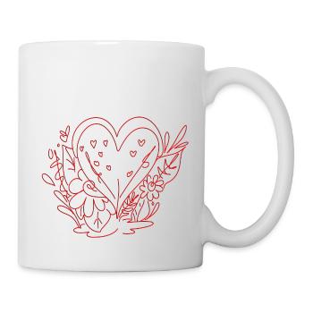 Love me Valentine Happy Valentines Valentines - Mug - white - Right