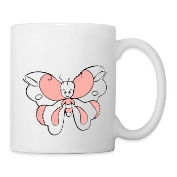 Papillon coloré > Graphique vectoriel - Mug blanc - blanc - Droite