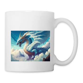 Wolkendrache - Tasse - Weiß - Rechts